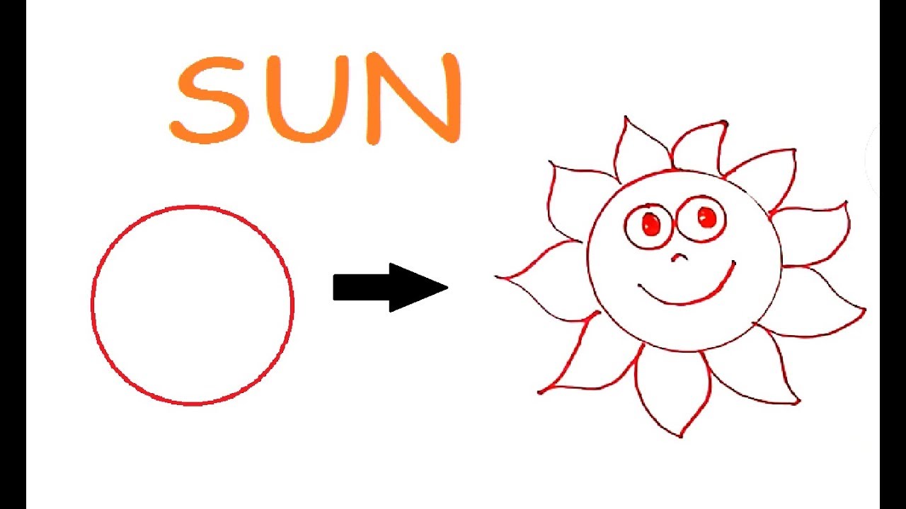 1280x720 how to draw smiling sun using a circle or zero in easy way step - Smiling Sun Drawing
