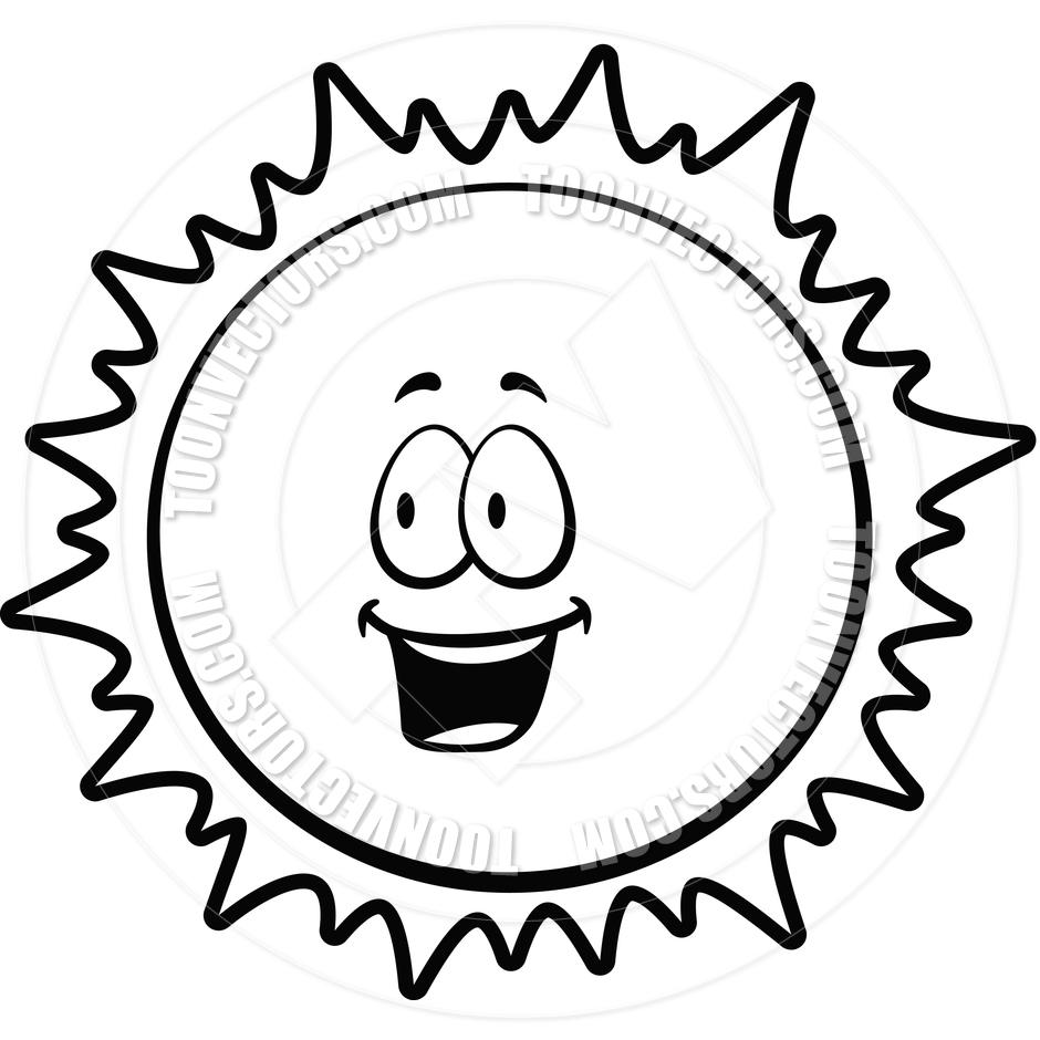 940x940 smiling sun clipart black and white great free clipart - Smiling Sun Drawing