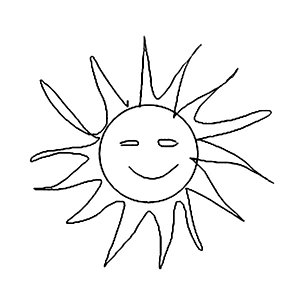 300x300 smiling sun drawings - Smiling Sun Drawing