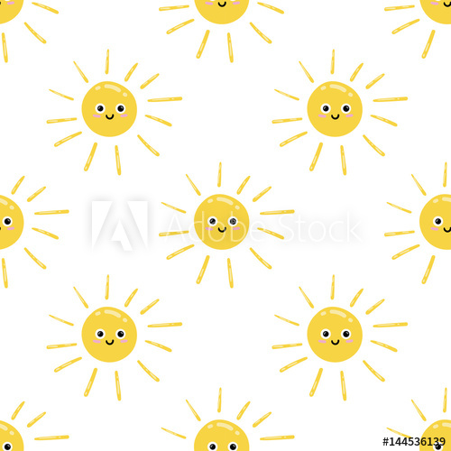 500x500 drawing of happy smiling sun doodle pattern - Smiling Sun Drawing