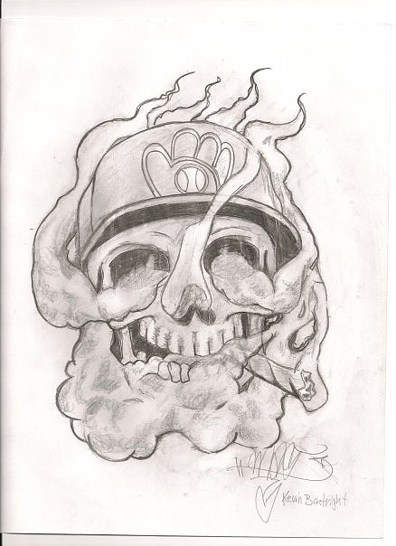 438x604 Smoking Skull Drawing - Smoke Drawing