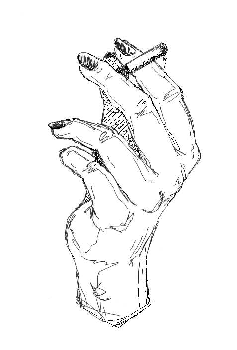 477x702 Drawing Art Black And White Smoke My Art Grunge Artwork Cigarette - Smoke Drawing Tumblr