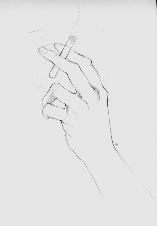 500x721 How To Draw Anime Hands Smoking - Smoke Drawing Tumblr