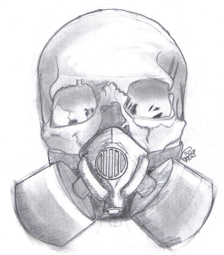 861x980 Cool Skull Gas Mask Drawings - Smoke Mask Drawing