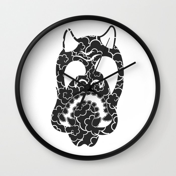 700x700 hannya smoke mask wall clock - Smoke Mask Drawing