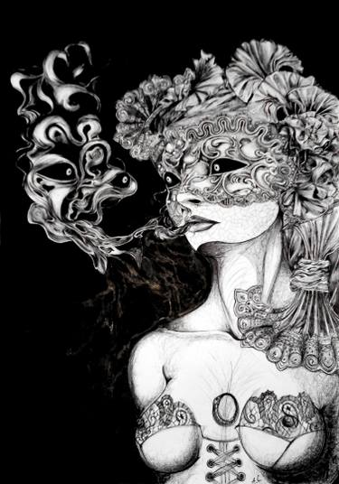 375x536 mask of smoke drawing - Smoke Mask Drawing