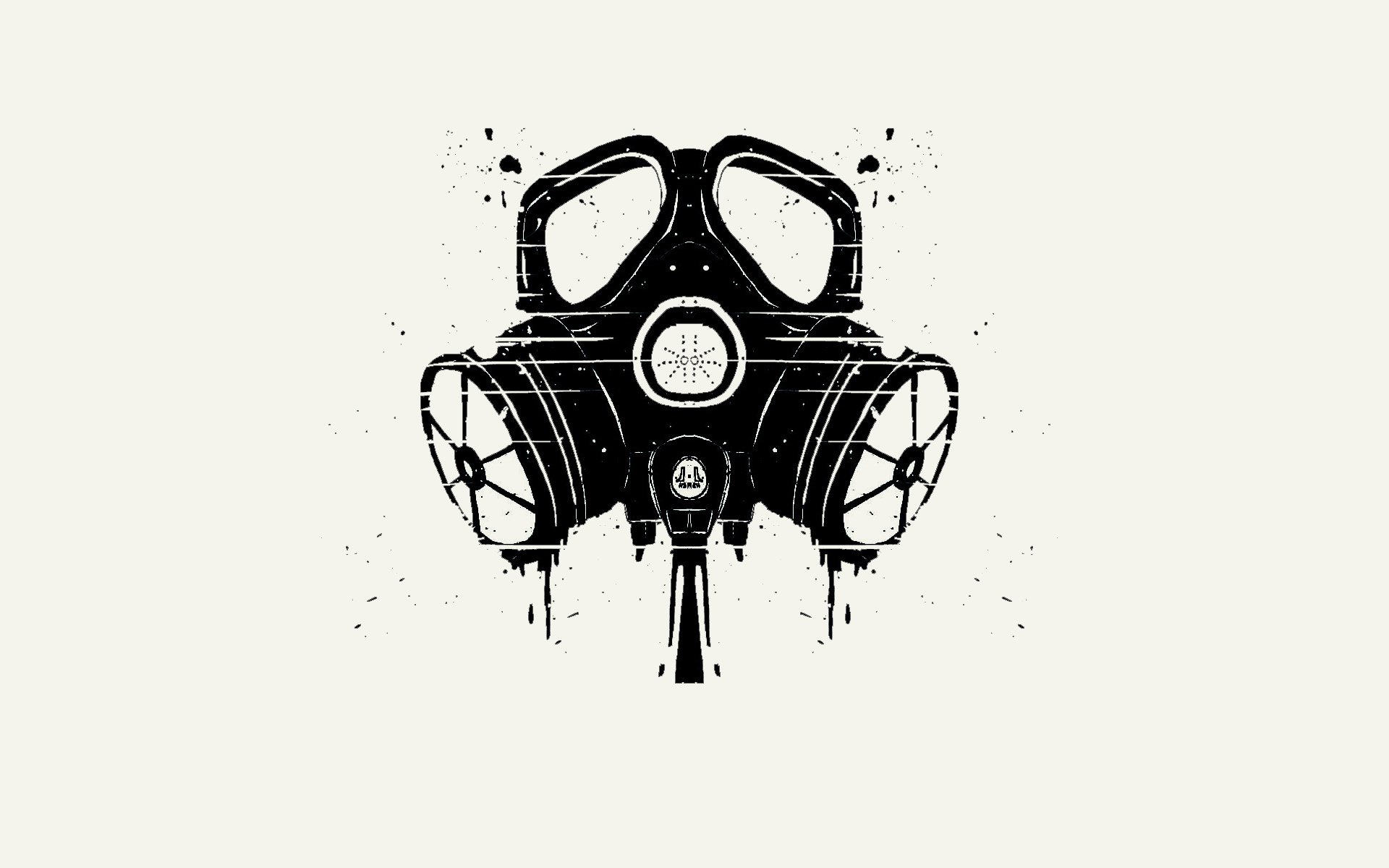 1920x1200 minimalistic gas masks simple background wallpaper - Smoke Mask Drawing