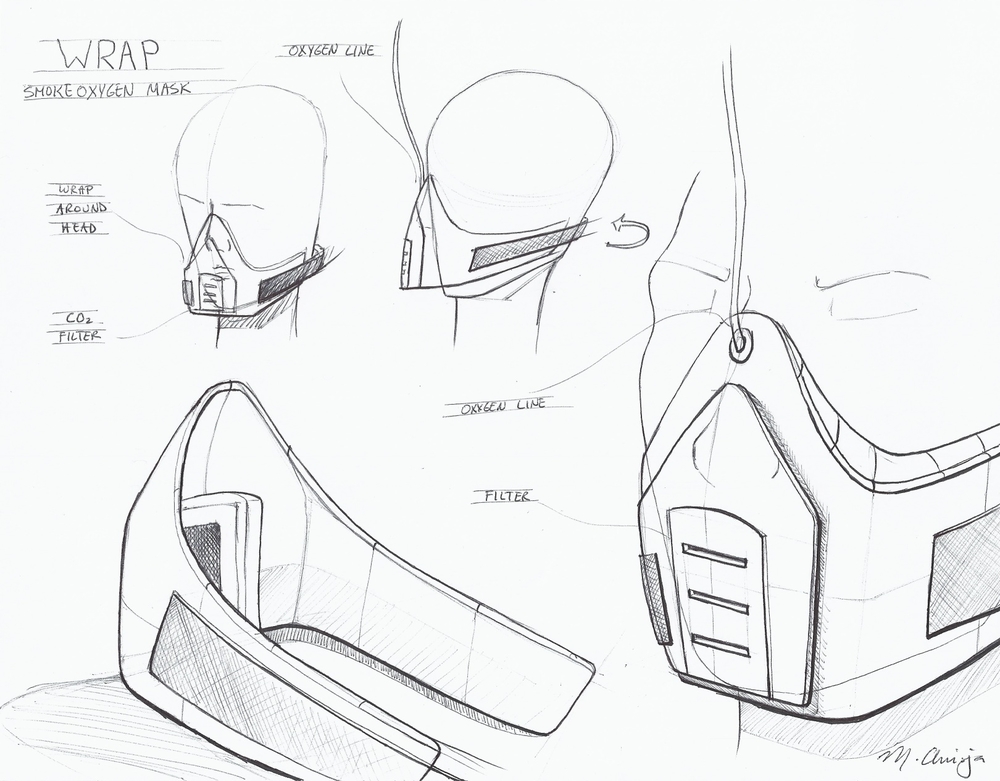 1000x781 Oxygen Mask Mariana Arrioja - Smoke Mask Drawing