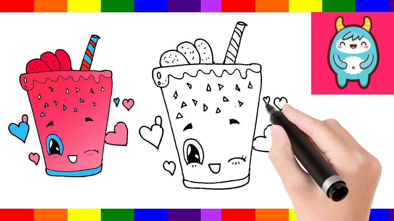 1280x720 Art Drawing Tutorial How To Draw Fruit Smoothie Easy Step - Smoothie Drawing
