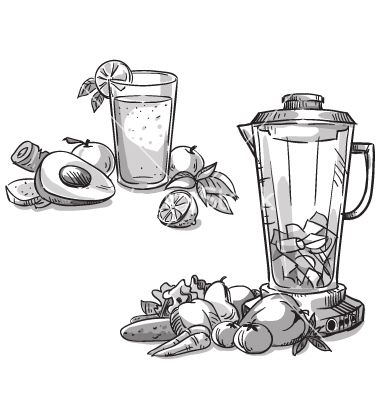 380x400 blender vector image on creative course smoothies, vector art - Smoothie Drawing