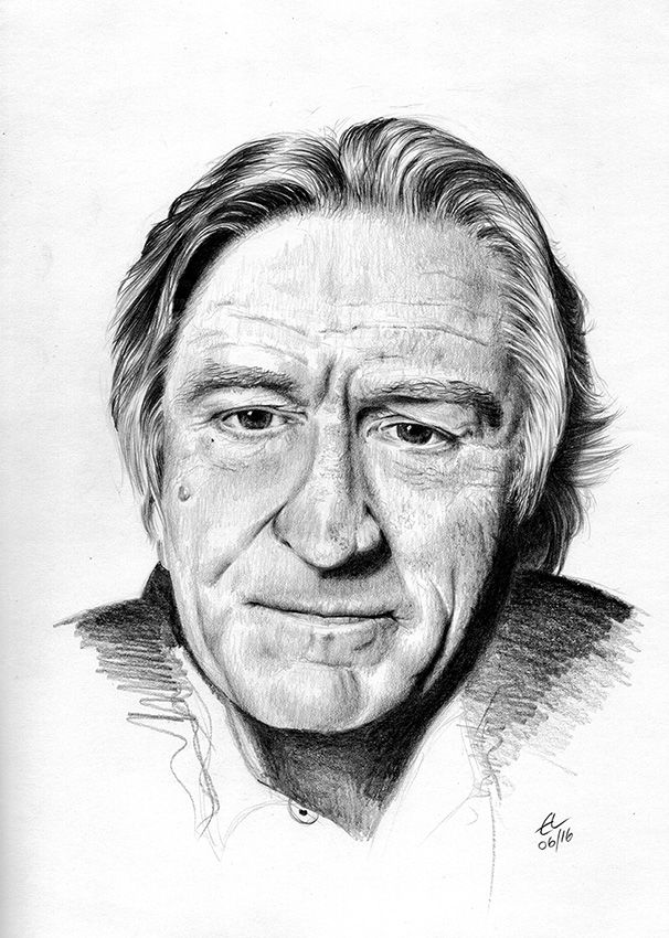 606x850 Robert De Niro - Smudging Drawing