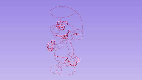 550x309 How To Draw A Smurf Steps - Smurf Drawing