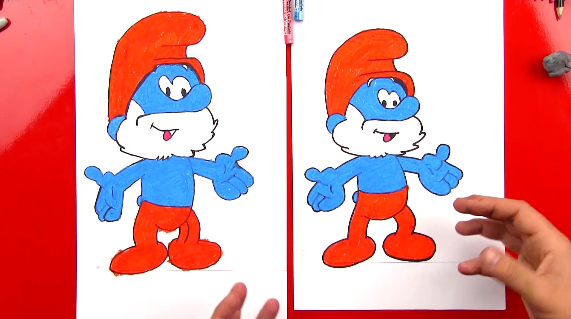 1913x1069 How To Draw Papa Smurf - Smurf Drawing