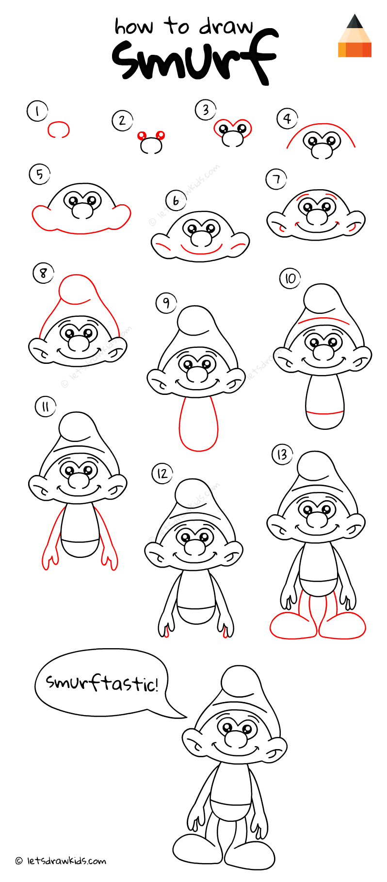 798x1818 How To Draw Smurf How To Draw Drawings, Disney Drawings, Doodles - Smurf Drawing