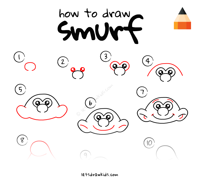 798x727 How To Draw Smurf - Smurf Drawing