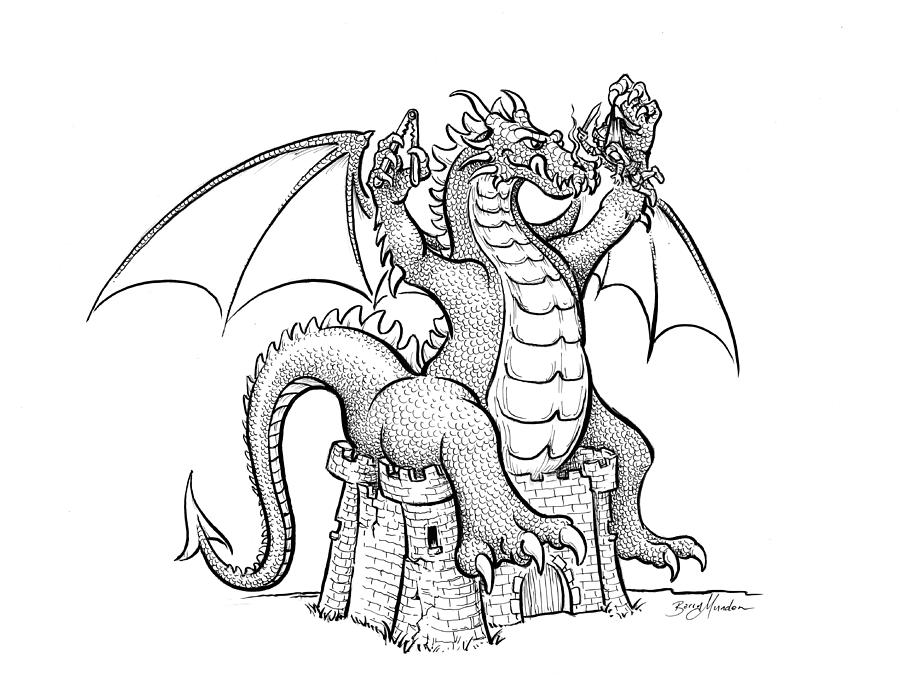 900x688 Dragon Snack Drawing - Snack Drawing