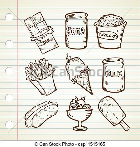 449x470 Snack Doodle - Snack Drawing