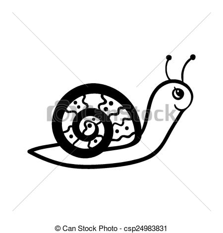 450x470 snail sketch vector hand drawn snail black sketch on white - Snail Drawing