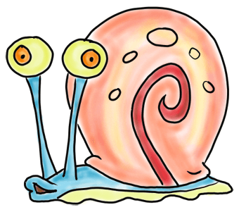 350x301 How To Draw Gary The Snail From Spongebob Squarepants Step - Snail Drawing