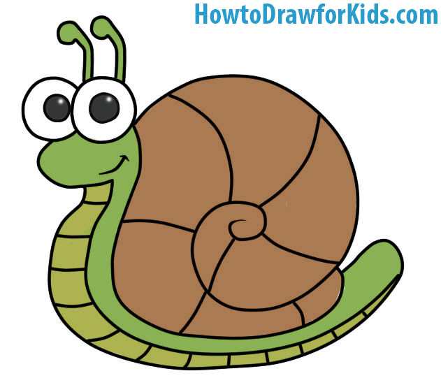 631x561 How To Draw A Snail For Kids How To Draw For Kids - Snail Drawing