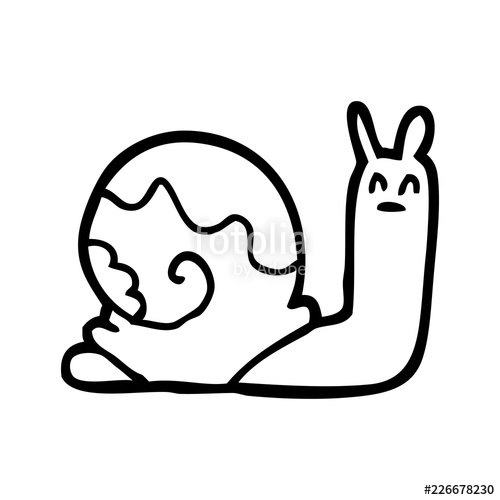 500x500 Line Drawing Cartoon Snail Stock Image And Royalty Free Vector - Snail Line Drawing