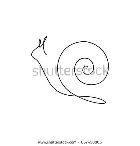 450x470 One Line Drawing Snail - Snail Line Drawing