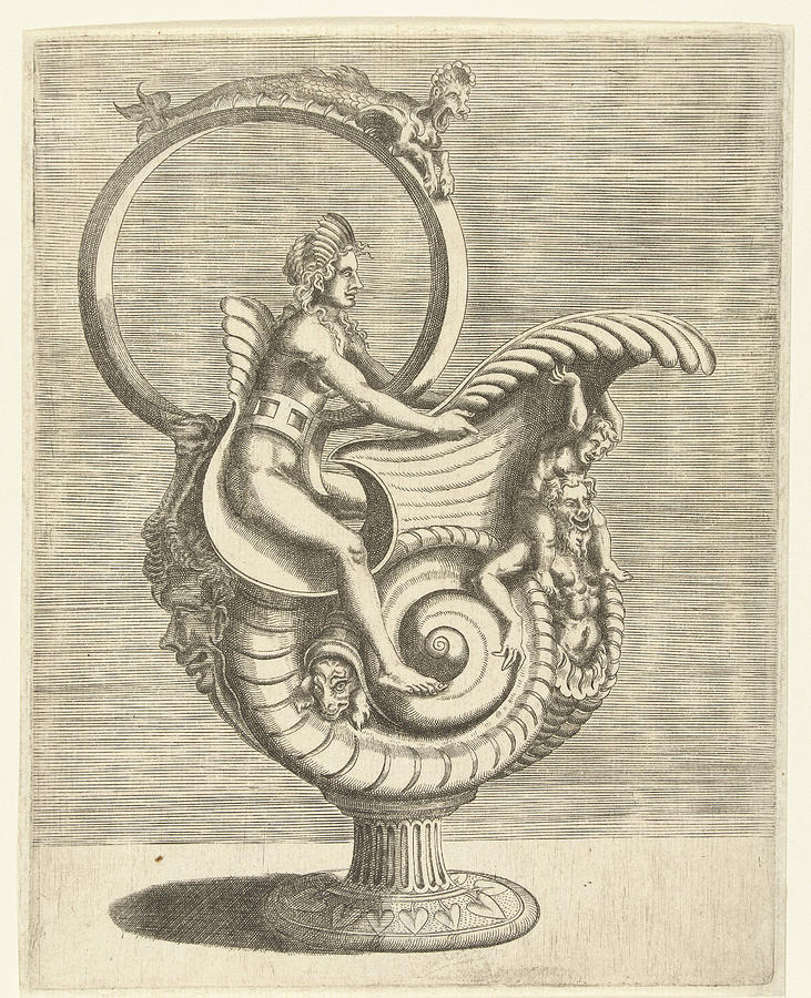 731x900 Jug In The Shape Of A Snail Shell, Balthazar Van Den Bos Drawing - Snail Shell Drawing