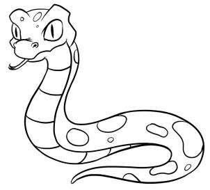 302x273 How To Draw A Snake Step - Snake Drawing For Kid