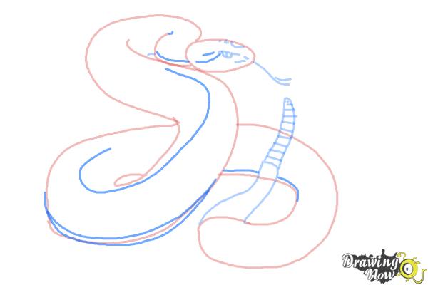 600x400 How To Draw A Realistic Snake - Snake Drawing Images