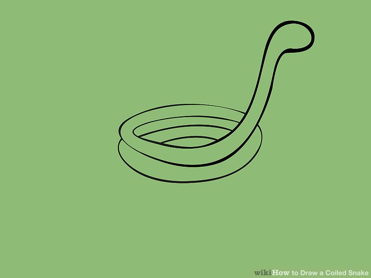 728x546 how to draw a coiled snake steps - Snake Drawing Pictures