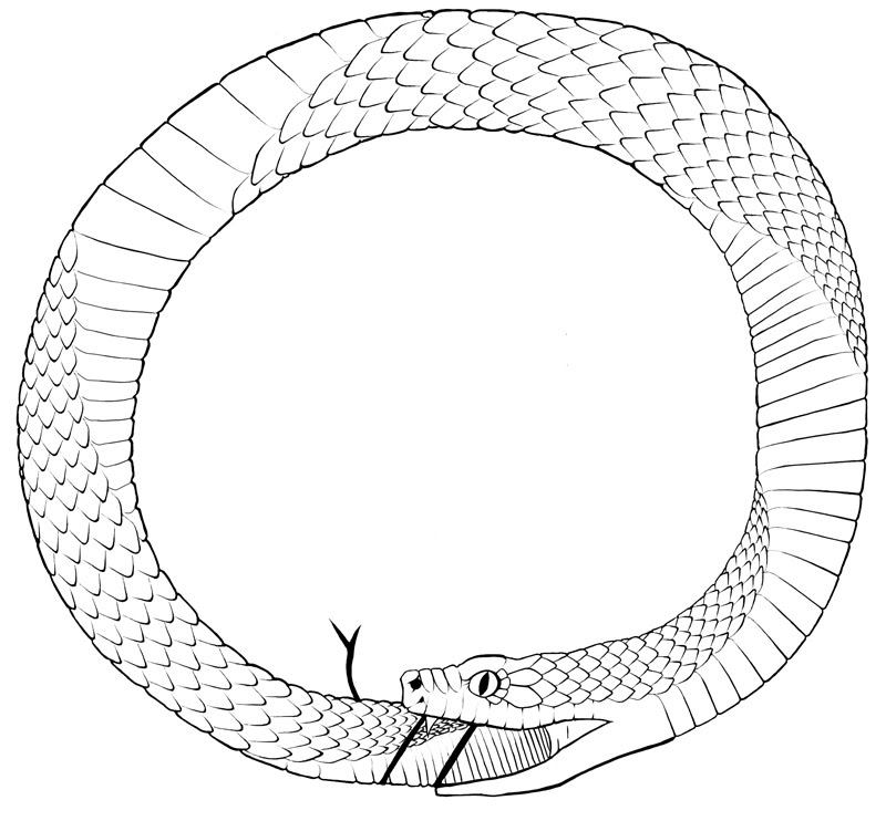 Змея кусающая себя за хвост картинки