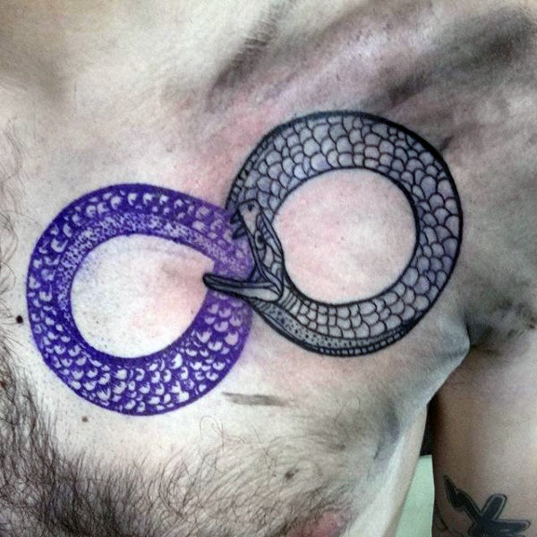 600x600 Ouroboros Tattoo Designs For Men - Snake Eating Itself Drawing