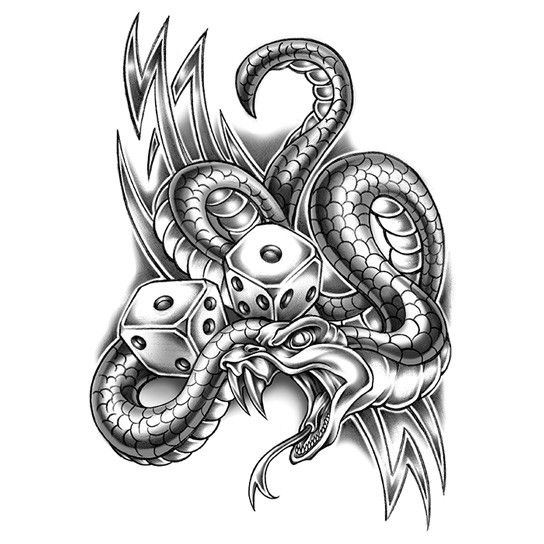 544x544 Snake Eyes Temporary Tattoo Taintedtats - Snake Eye Drawing