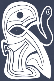 190x284 Ink Drawing Tattoo Style Mask Third Snake Eye - Snake Eye Drawing