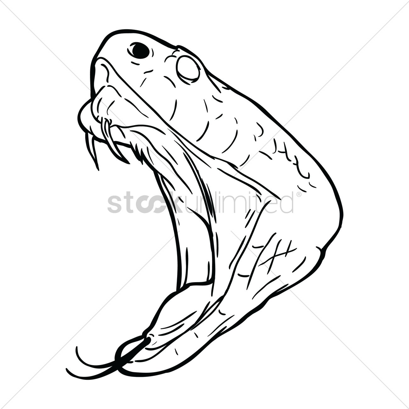 1300x1300 Free Snake Face Vector Image - Snake Face Drawing