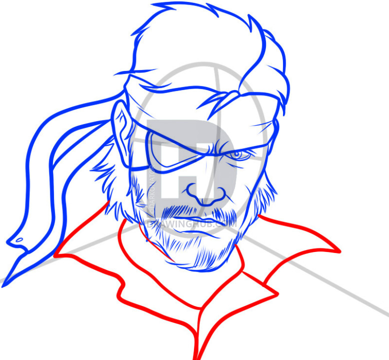 778x720 How To Draw Metal Gear Solid, Metal Gear Solid, Solid Snake, Step - Snake Face Drawing