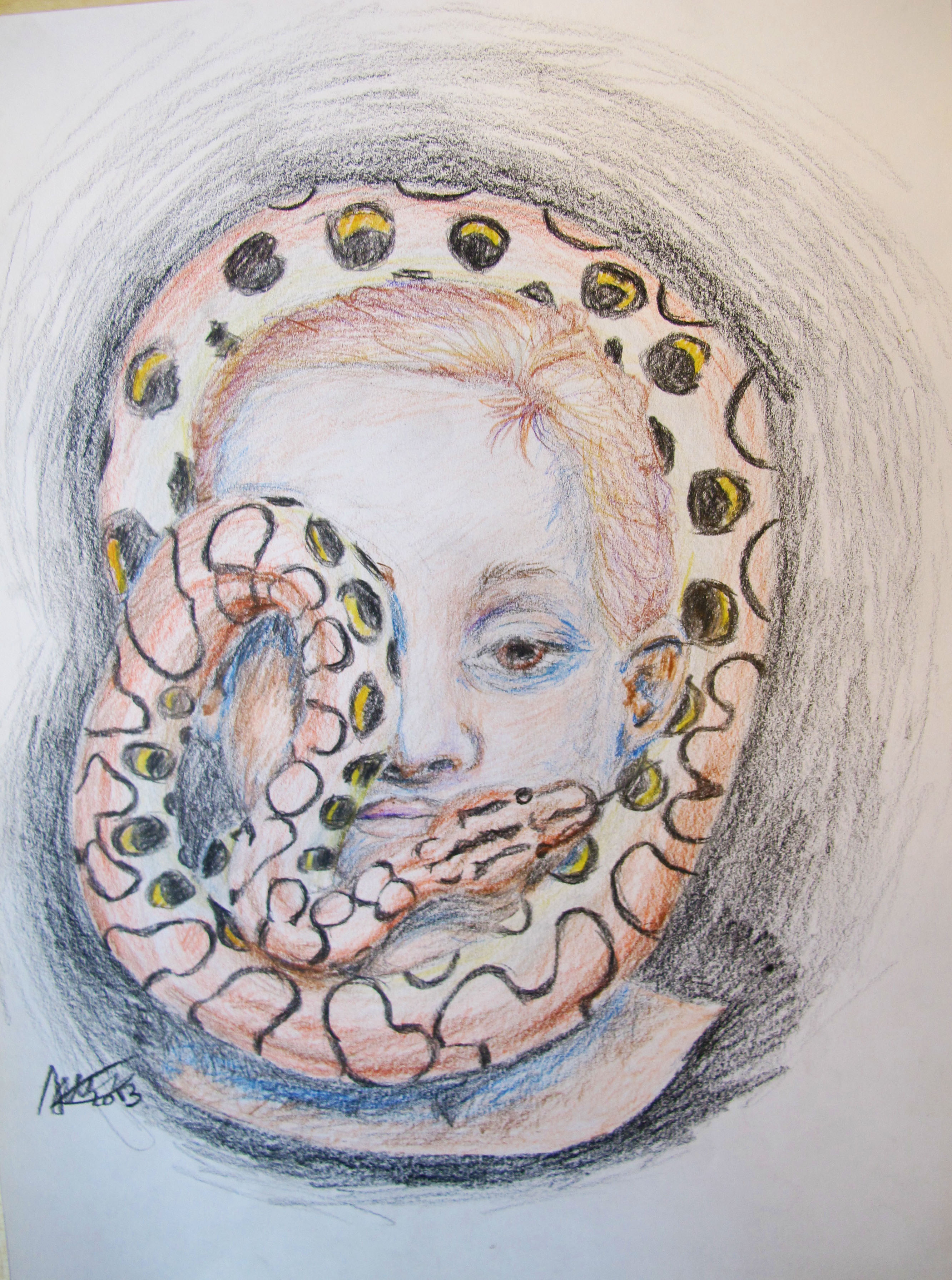 2664x3582 Face Of A Snake My Drawings - Snake Face Drawing