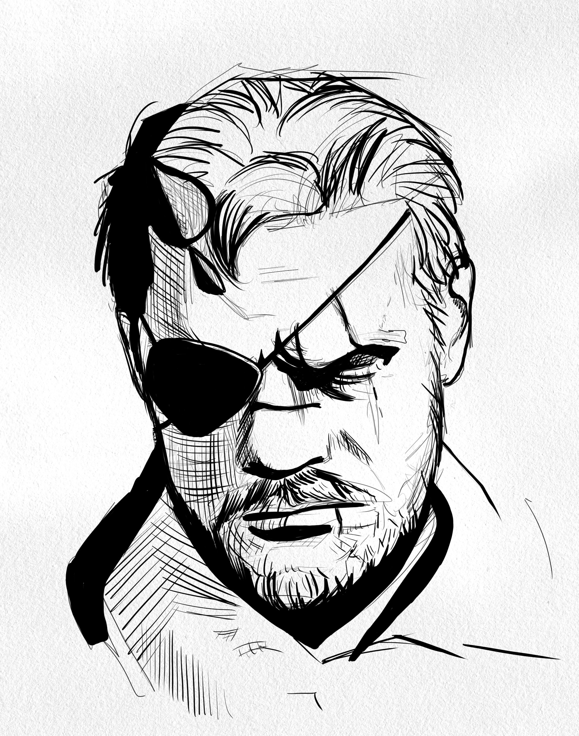 1920x2439 Artstation - Snake Face Drawing