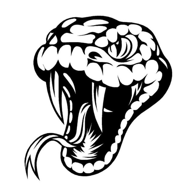 640x640 Snake Head Drawing Awesome Poisonous Reptile Cool Snake Head Car - Snake Head Drawing