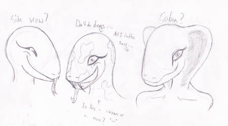 450x250 anthro snake heads - Snake Head Drawing Side View