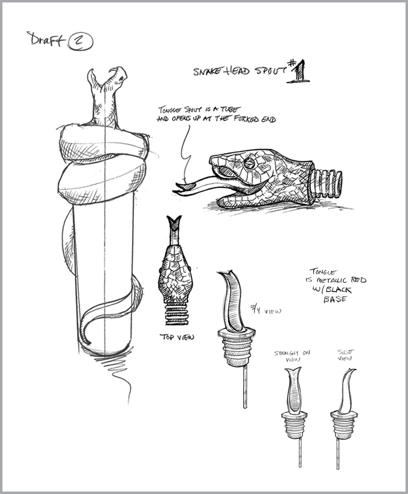 834x1010 Jeff Braun - Snake Head Drawing Top View