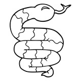160x160 Line Drawing Cartoon Medieval Snake Stock Image And Royalty Free - Snake Line Drawing