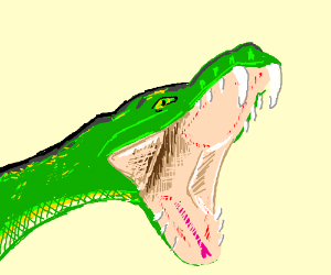 300x250 Open Mouth Snake Drawing - Snake Mouth Drawing