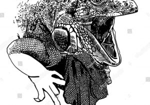 300x210 Drawing Side View Of Side Face With Mouth Open Drawing High - Snake With Mouth Open Drawing