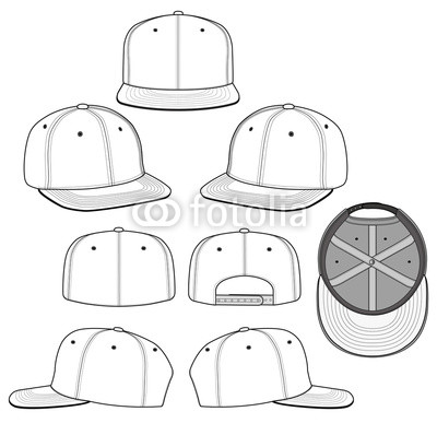 400x387 snapback fashion flat technical drawing template buy photos ap - Snapback Drawing