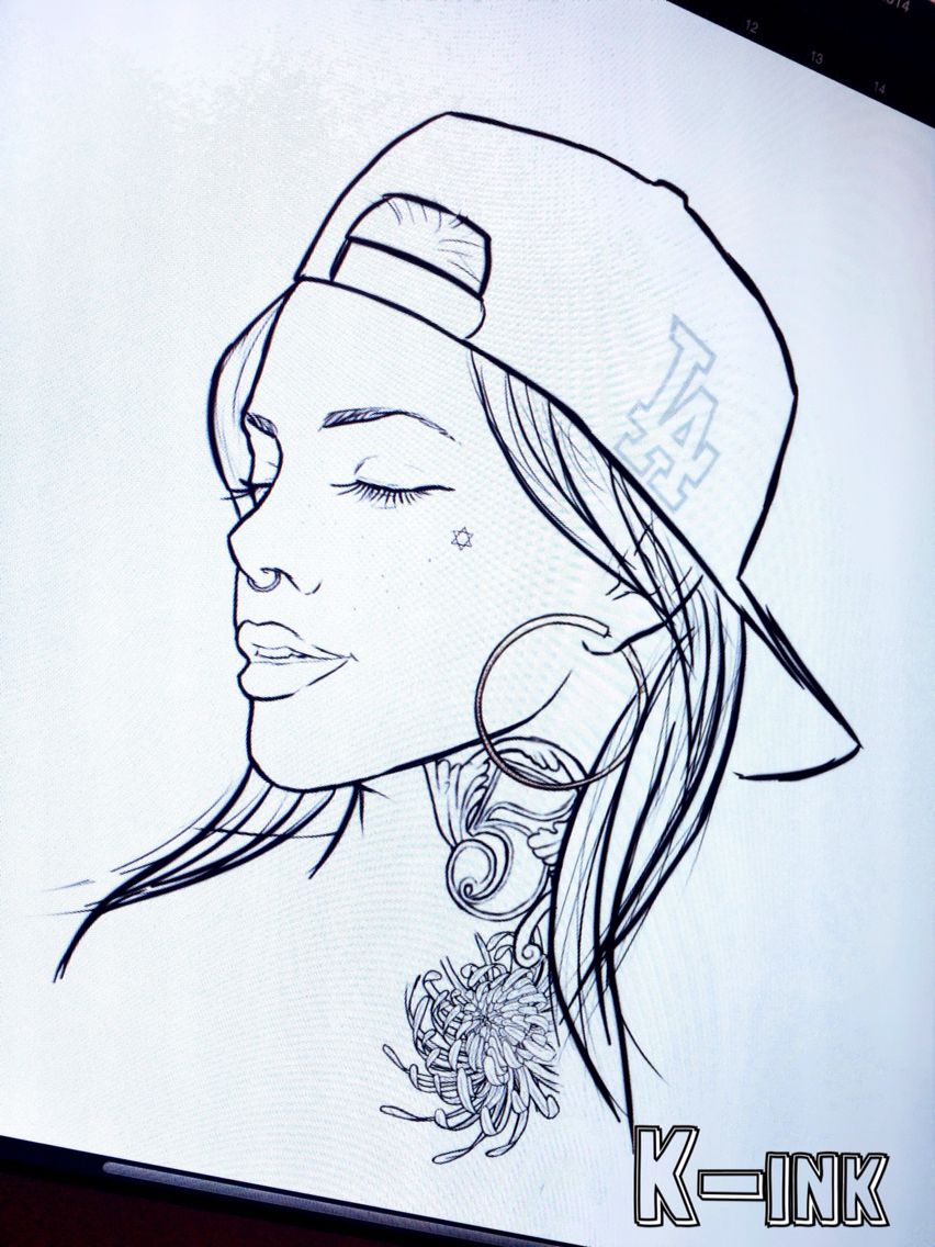 852x1136 snapback tattoo girl - Snapback Drawing