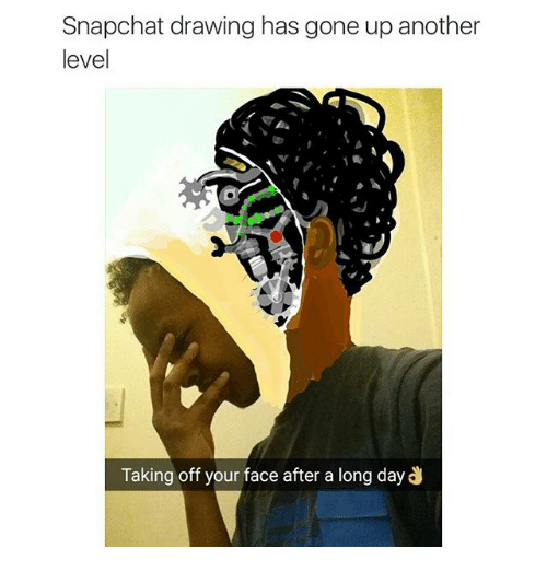 500x522 snapchat drawing has gone up another level taking off your face - Snapchat Drawings