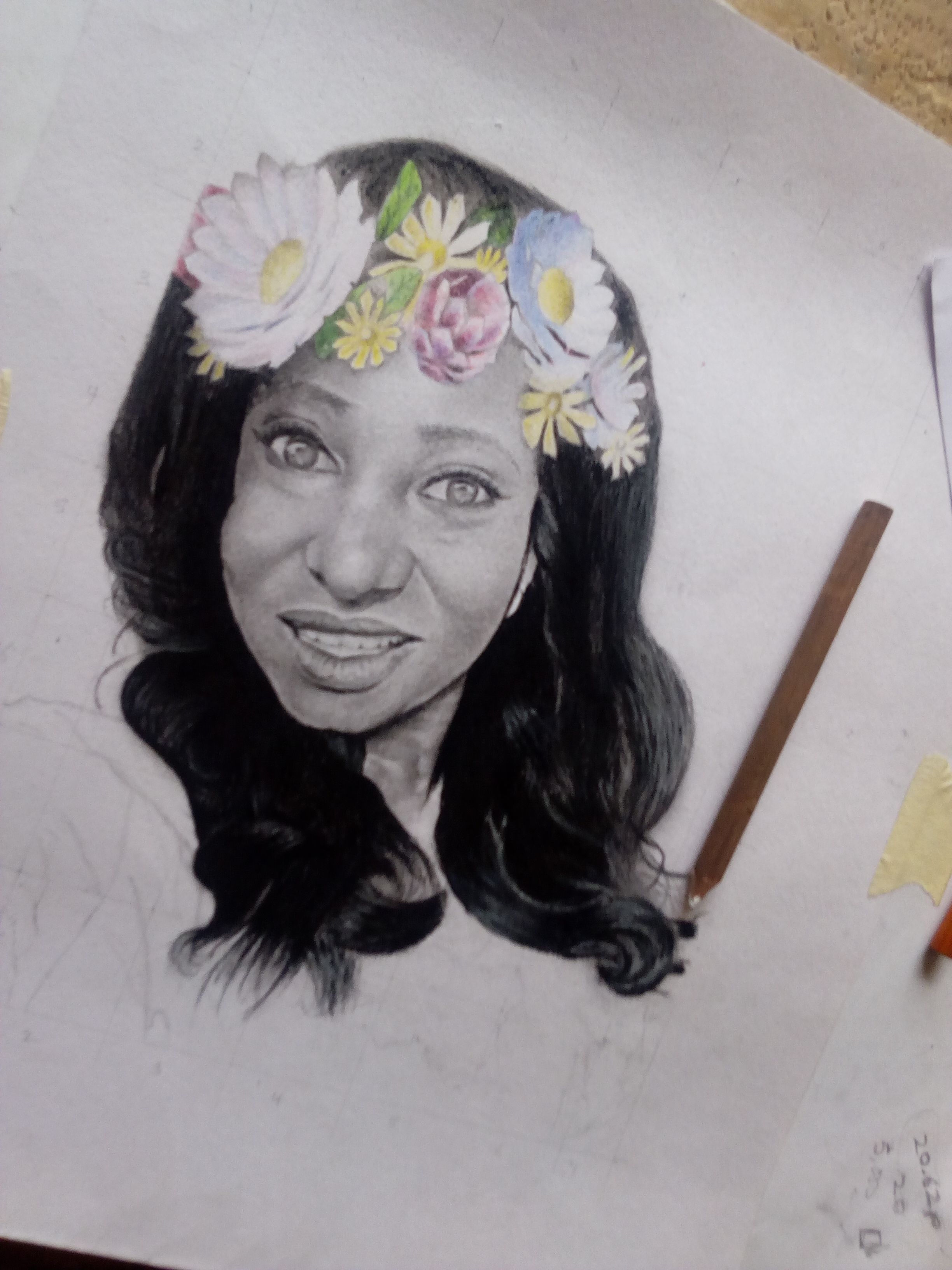 2448x3264 drawing a girl with the snapchat filter - Snapchat Filter Drawings