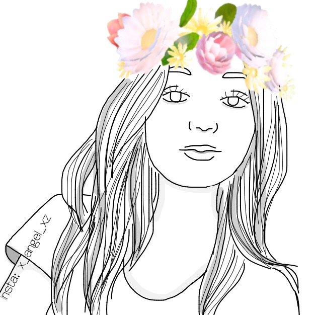 620x626 Girl Snapchat Filter Flowercrown Love Cute Cool Nice - Snapchat Filters Drawings