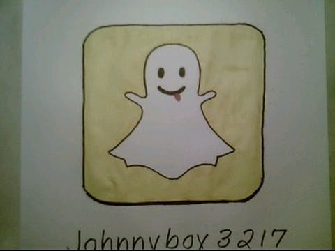 480x360 How To Draw Snapchat Logo Sign Easy Step - Snapchat Logo Drawing